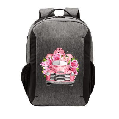 Spring Happy Easter Pink Vintage Truck Vector Backpack