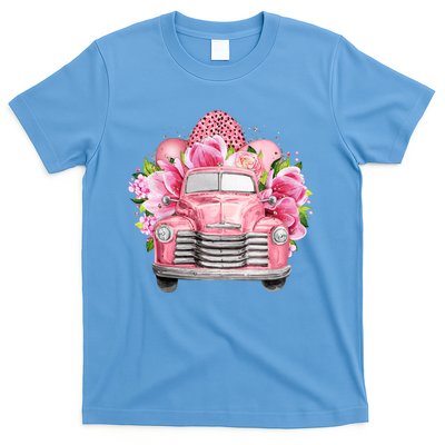 Spring Happy Easter Pink Vintage Truck T-Shirt