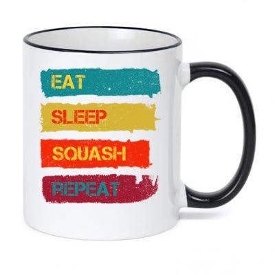 Squash Hobby Eat Sleep Squash Repeat Gift 11oz Black Color Changing Mug