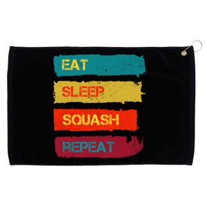 Squash Hobby Eat Sleep Squash Repeat Gift Grommeted Golf Towel