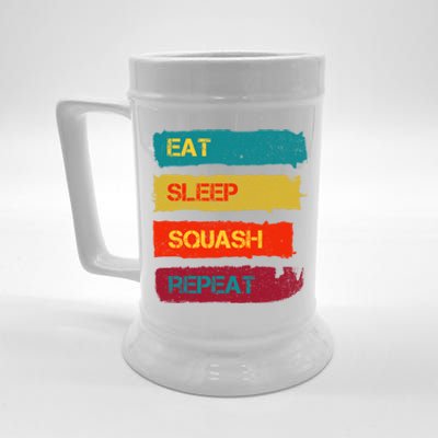 Squash Hobby Eat Sleep Squash Repeat Gift Beer Stein