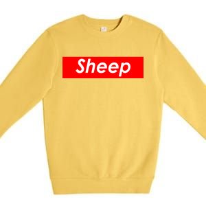 Sheep Red Box Logo Premium Crewneck Sweatshirt