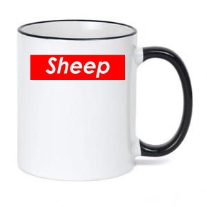 Sheep Red Box Logo 11oz Black Color Changing Mug