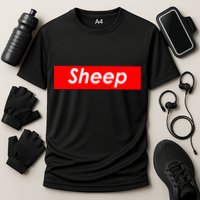 Sheep Red Box Logo Cooling Performance Crew T-Shirt