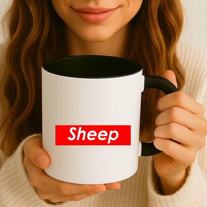 Sheep Red Box Logo Mug