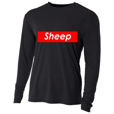 Sheep Red Box Logo Cooling Performance Long Sleeve Crew