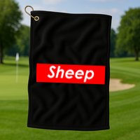 Sheep Red Box Logo Golf Towel