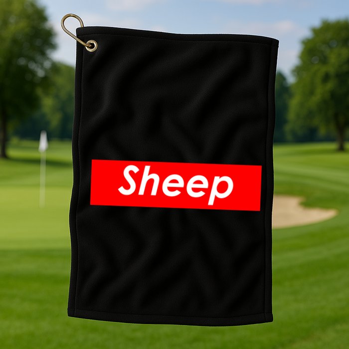 Sheep Red Box Logo Golf Towel