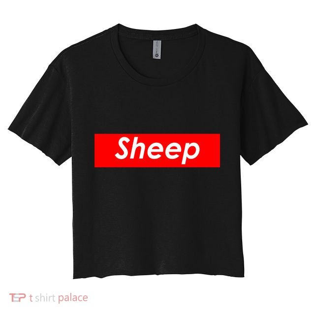 Sheep Red Box Logo Crop Top
