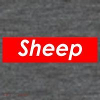 Sheep Red Box Logo Button