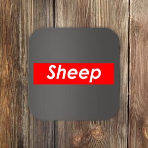 Sheep Red Box Logo Coaster