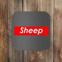 Sheep Red Box Logo Coaster