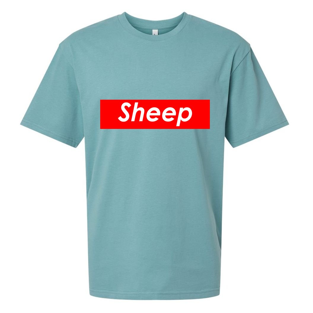 Sheep Red Box Logo Sueded Cloud Jersey T-Shirt