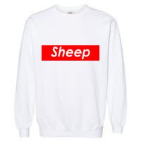 Sheep Red Box Logo Garment-Dyed Sweatshirt
