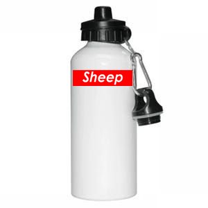 Sheep Red Box Logo Aluminum Water Bottle