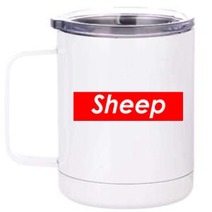 Sheep Red Box Logo 12 oz Stainless Steel Tumbler Cup