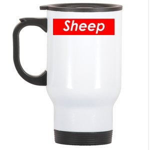 Sheep Red Box Logo Stainless Steel Travel Mug