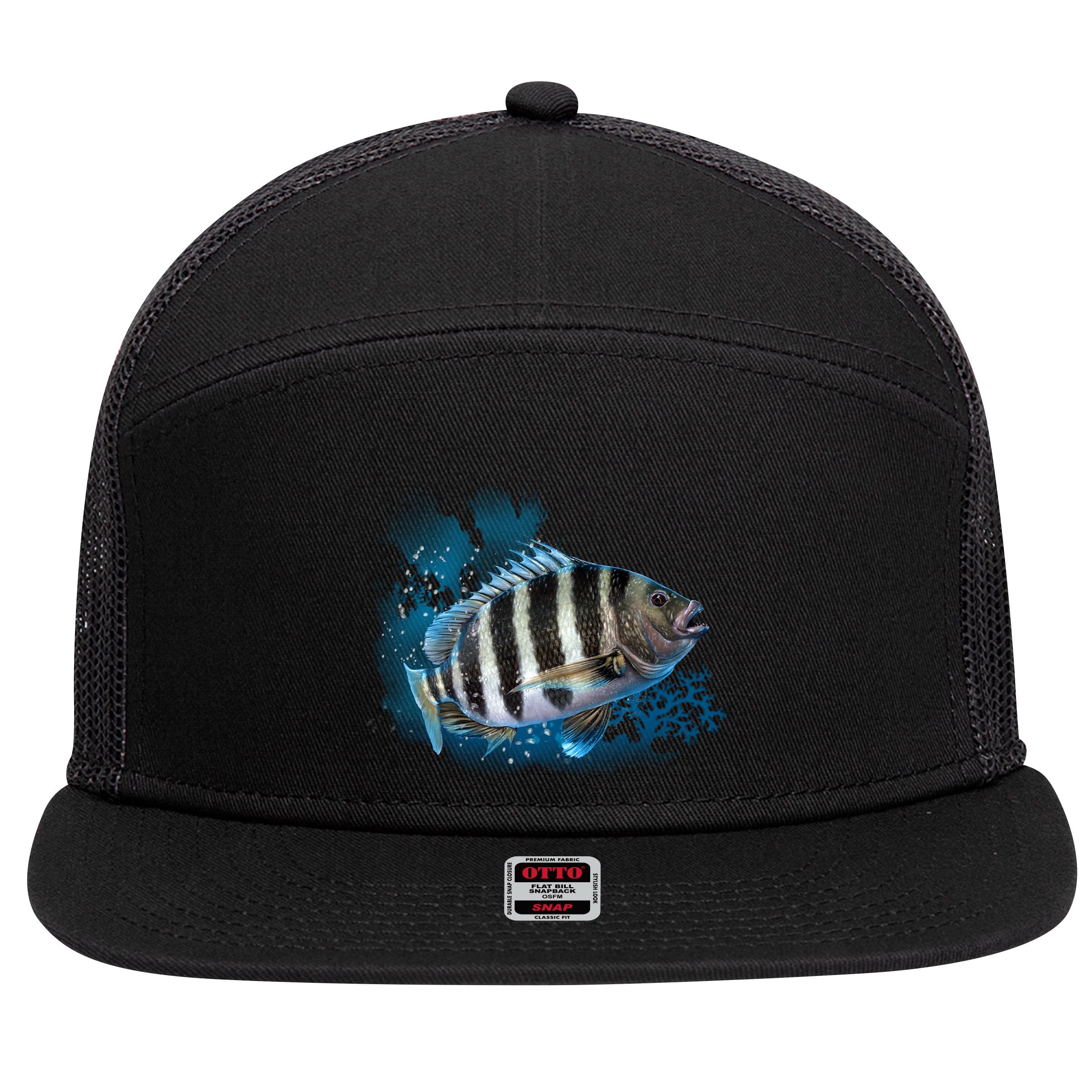 Sheepshead 7 Panel Mesh Trucker Snapback Hat