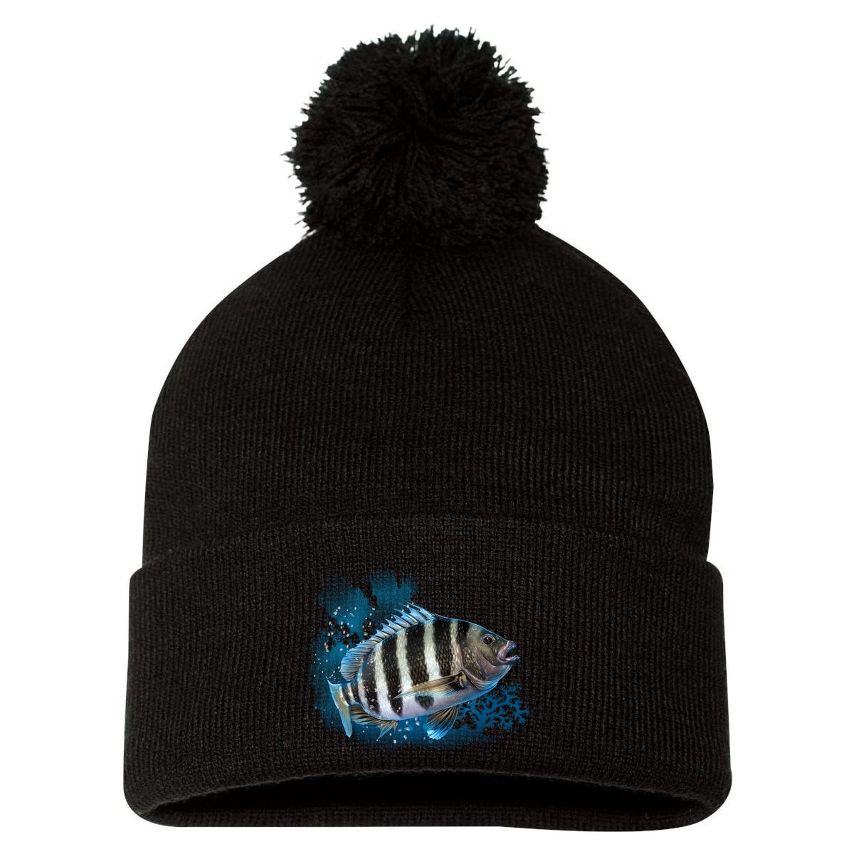 Sheepshead Pom Pom 12in Knit Beanie