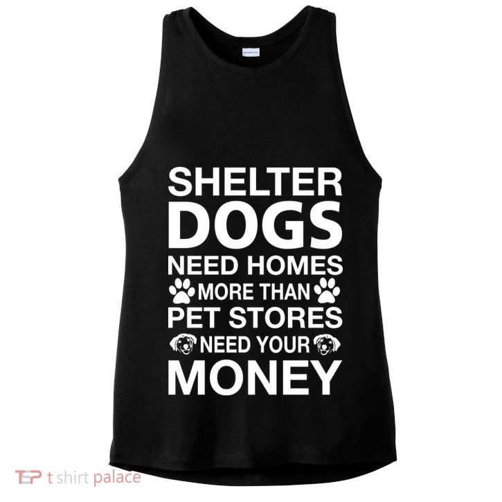 Shelter Dogs Need Homes Ladies PosiCharge Tri-Blend Wicking Tank