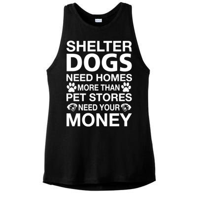 Shelter Dogs Need Homes Ladies PosiCharge Tri-Blend Wicking Tank