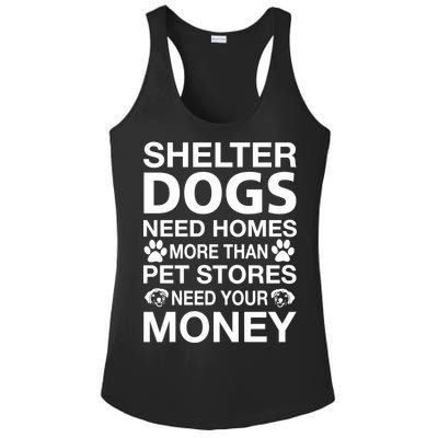 Shelter Dogs Need Homes Ladies PosiCharge Competitor Racerback Tank