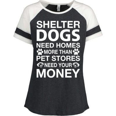 Shelter Dogs Need Homes Enza Ladies Jersey Colorblock Tee