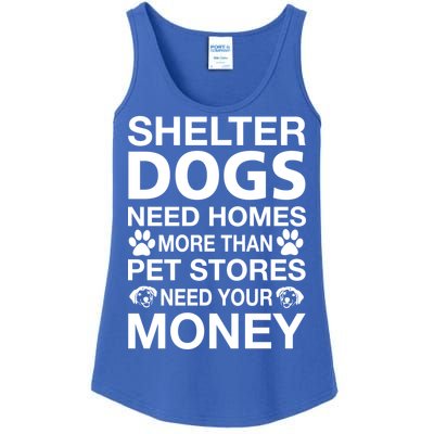 Shelter Dogs Need Homes Ladies Essential Tank