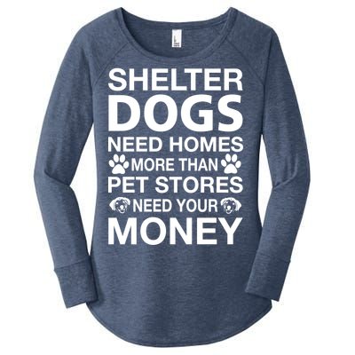 Shelter Dogs Need Homes Women's Perfect Tri Tunic Long Sleeve Shirt