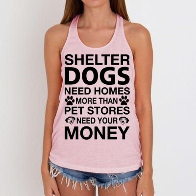 Shelter Dogs Need Homes Women's Knotted Racerback Tank