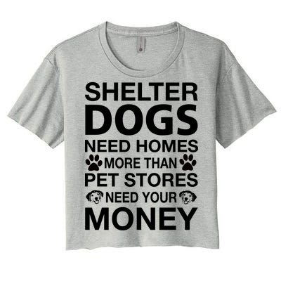 Shelter Dogs Need Homes Women's Crop Top Tee