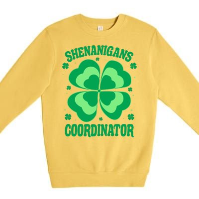 Shenanigan Coordinator Shamrock Clover Premium Crewneck Sweatshirt