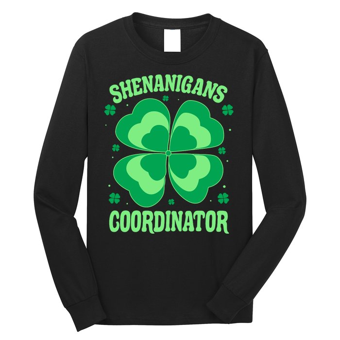 Shenanigan Coordinator Shamrock Clover Long Sleeve Shirt