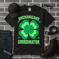 Shenanigan Coordinator Shamrock Clover Tall T-Shirt
