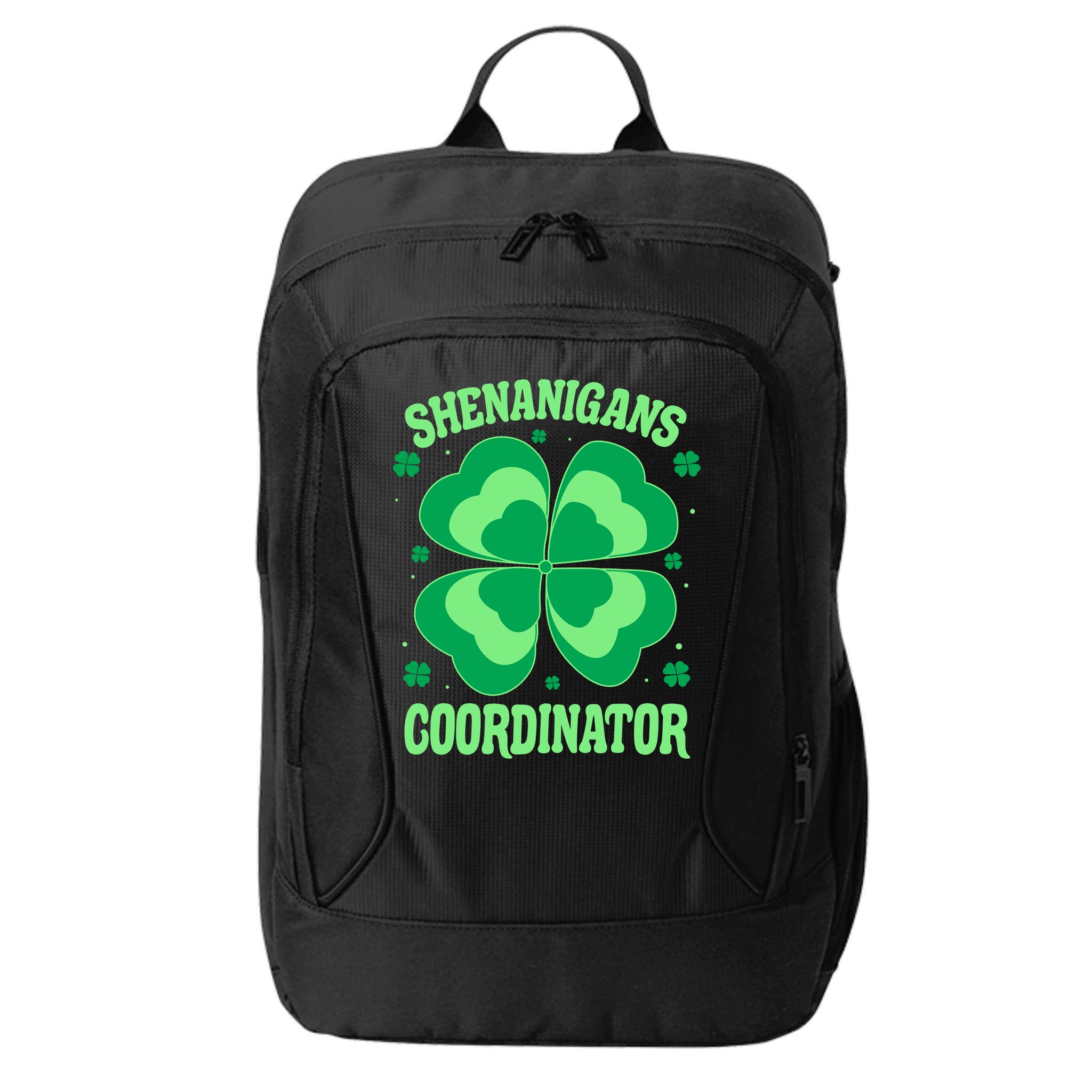 Shenanigan Coordinator Shamrock Clover City Backpack