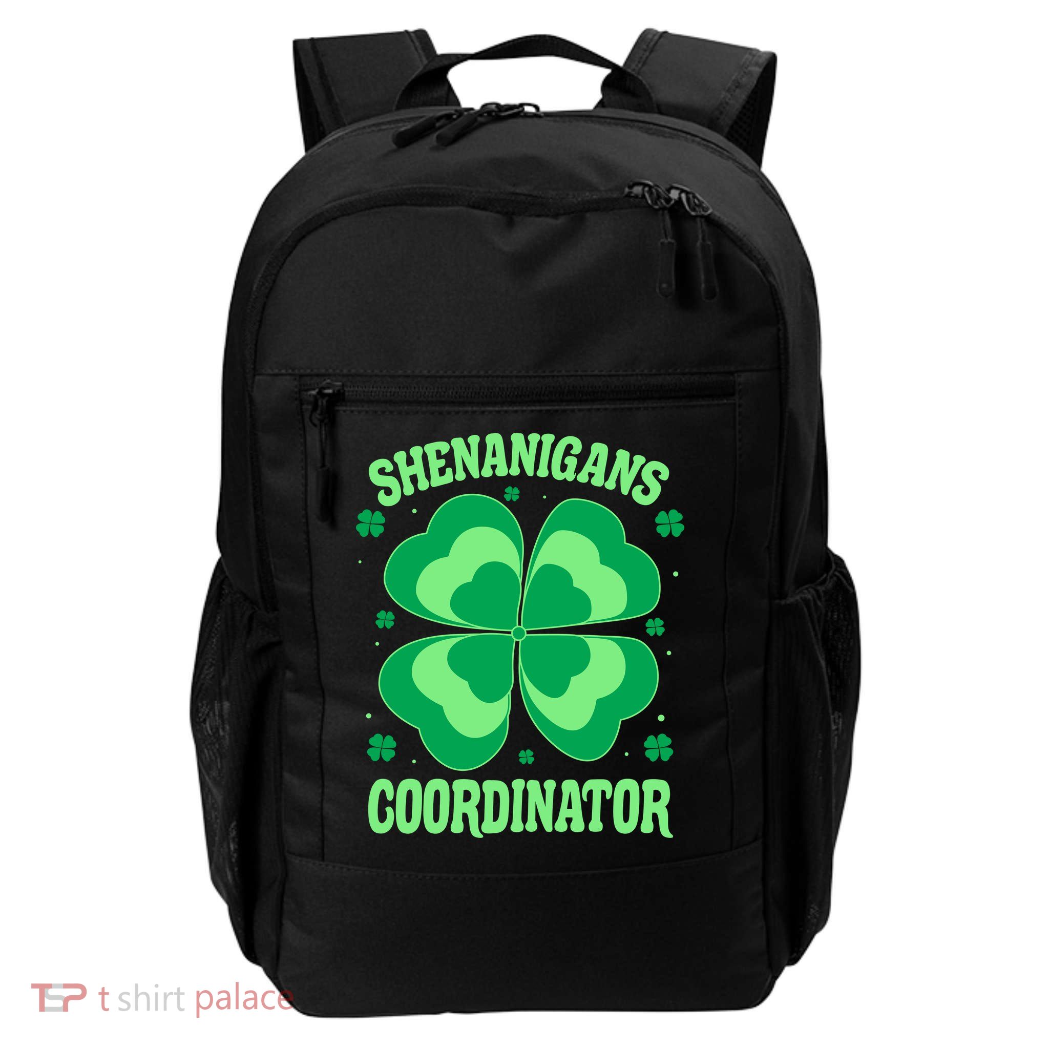 Shenanigan Coordinator Shamrock Clover Daily Commute Backpack