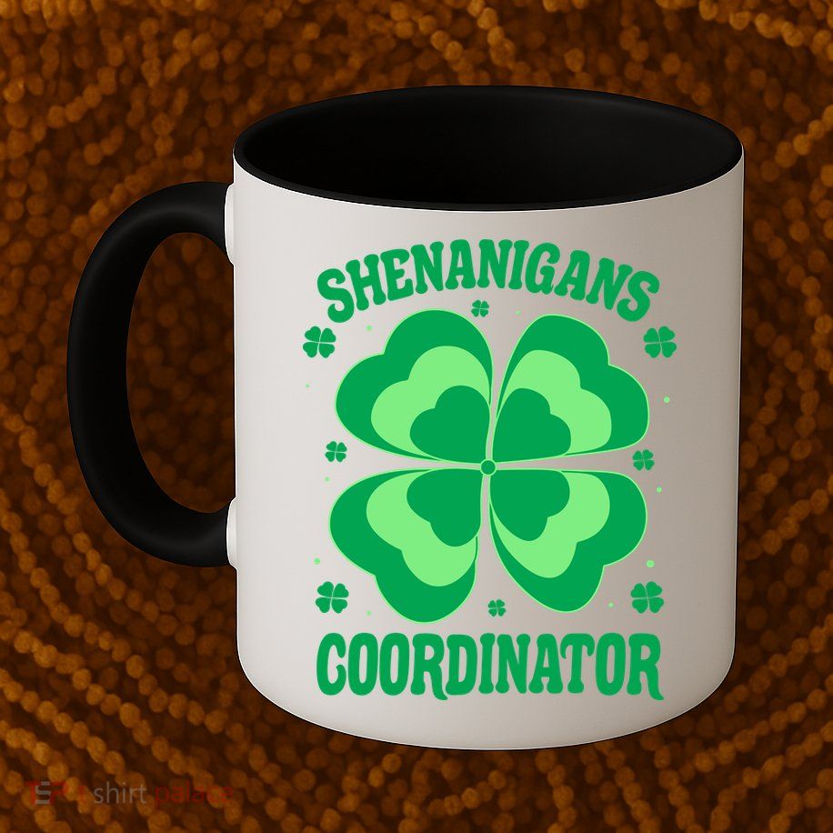 Shenanigan Coordinator Shamrock Clover Mug
