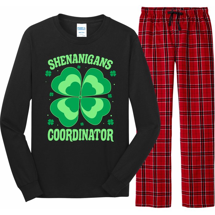 Shenanigan Coordinator Shamrock Clover Long Sleeve Pajama Set