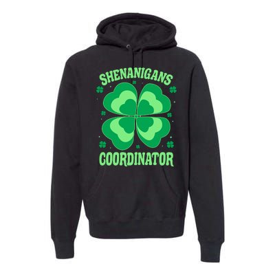 Shenanigan Coordinator Shamrock Clover Premium Hoodie