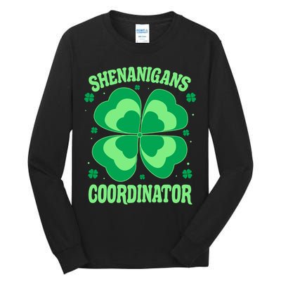 Shenanigan Coordinator Shamrock Clover Tall Long Sleeve T-Shirt