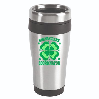 Shenanigan Coordinator Shamrock Clover 16oz Travel Tumbler