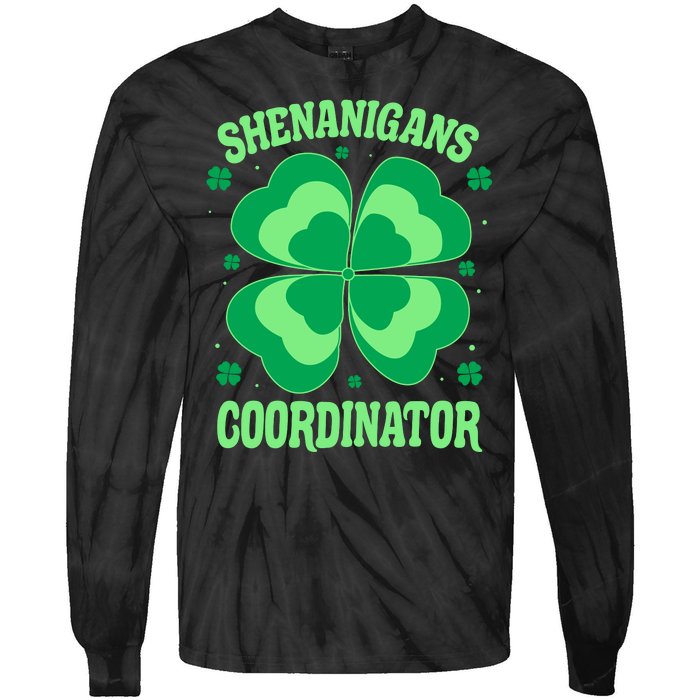 Shenanigan Coordinator Shamrock Clover Tie-Dye Long Sleeve Shirt