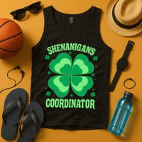 Shenanigan Coordinator Shamrock Clover Tank Top