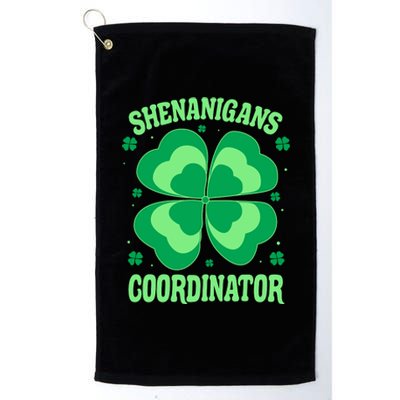 Shenanigan Coordinator Shamrock Clover Platinum Collection Golf Towel