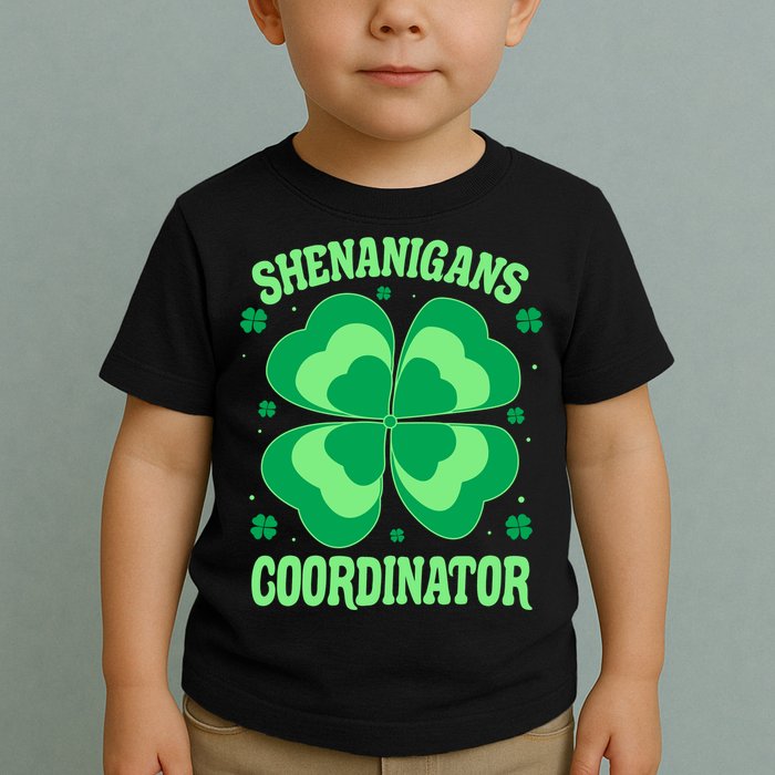 Shenanigan Coordinator Shamrock Clover Toddler T-Shirt
