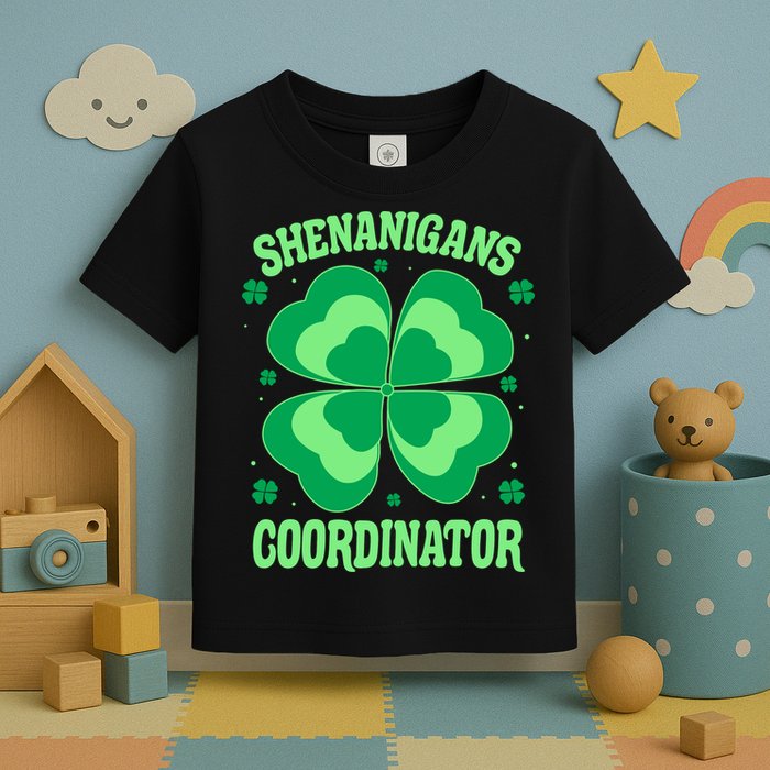 Shenanigan Coordinator Shamrock Clover Toddler T-Shirt