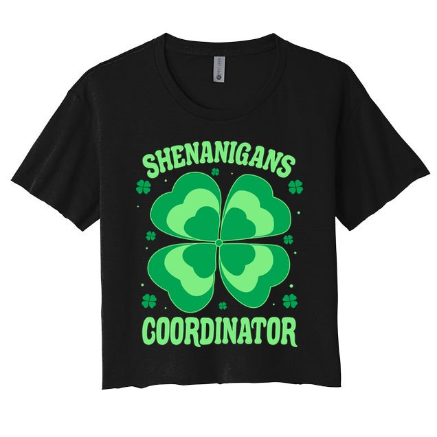 Shenanigan Coordinator Shamrock Clover Crop Top