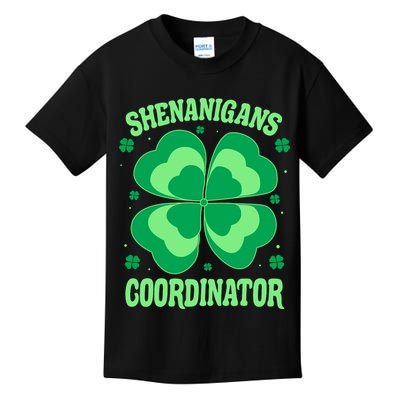 Shenanigan Coordinator Shamrock Clover Kids T-Shirt