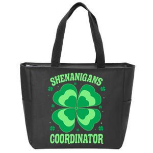 Shenanigan Coordinator Shamrock Clover Zip Tote Bag