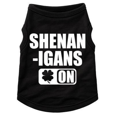Shenanigans On Drink Mode St. Patrick's Day Clover Doggie Tank
